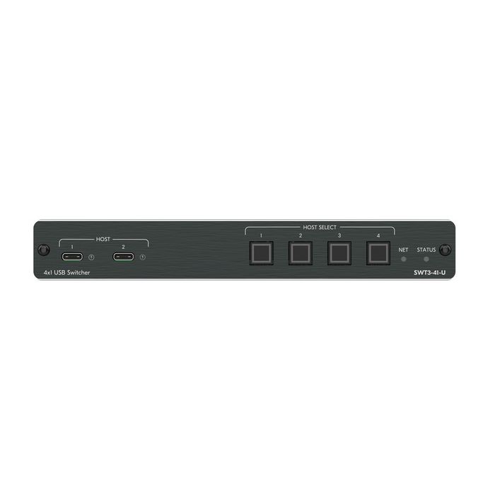 Kramer 4x1 USB 3.2 host PoE-acceptor managed switcher with 4 devices