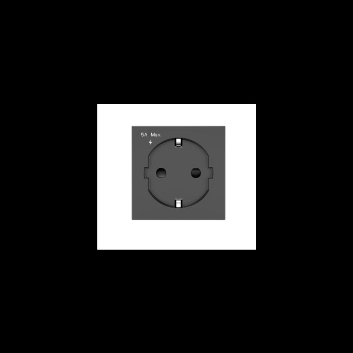 Kramer 80-000349 Module prise électrique allemande simple noire pour toutes les enceintes Kramer, Type F