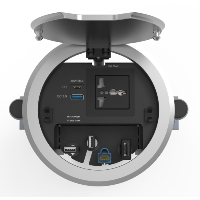 Kramer Round Table Connection Bus for Power Socket , USB Charging and Cable Pass?Throughs