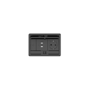 Kramer 80-000321 Plus, Black In-Table elegant tabletop connectivity box with a lid for 2 modules