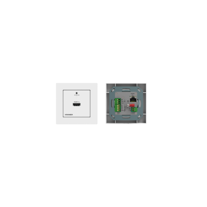 Kramer 4K60 4:2:0 HDMI 1-gang PoE Wall-plate Transmitter with RS-232 & IR over Long-Reach HDBaseT (EU, UK, US-D)