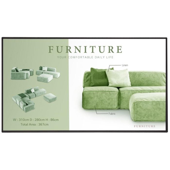 LG 65UM5N-H affichage de messages Écran plat de signalisation numérique 165,1 cm (65") Wifi 500 cd/m² 4K Ultra HD Noir Web OS 24/7