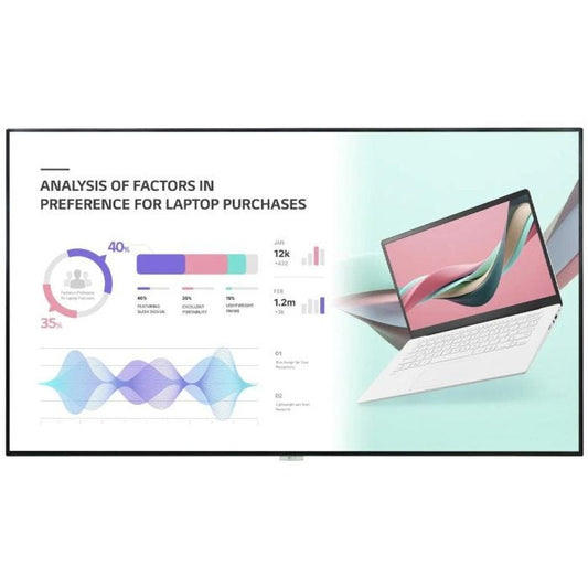 LG 98UH5J-H affichage de messages Écran plat de signalisation numérique 2,49 m (98") LCD Wifi 500 cd/m² 4K Ultra HD Noir Web OS 24/7