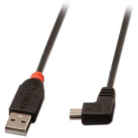 Lindy 31972 câble USB 2 m USB 2.0 USB A Mini-USB B Noir