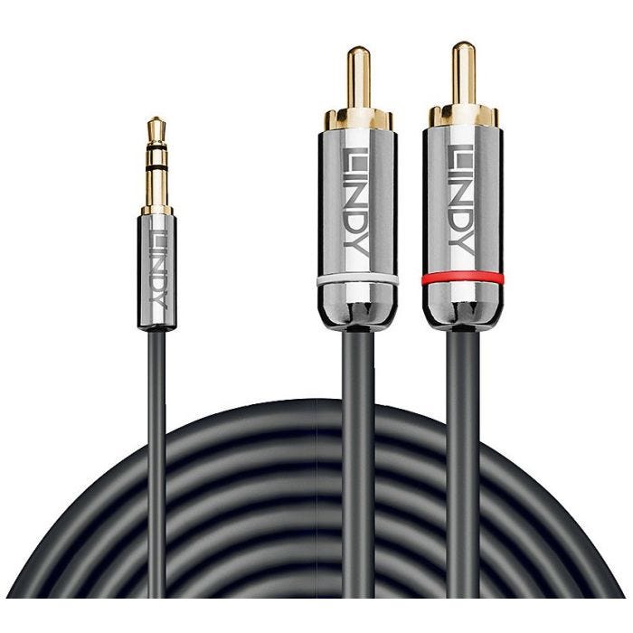 LINDY Cromo Line Audio Cable Stereo 3.5mm-RCA M-M 2m anthrazit