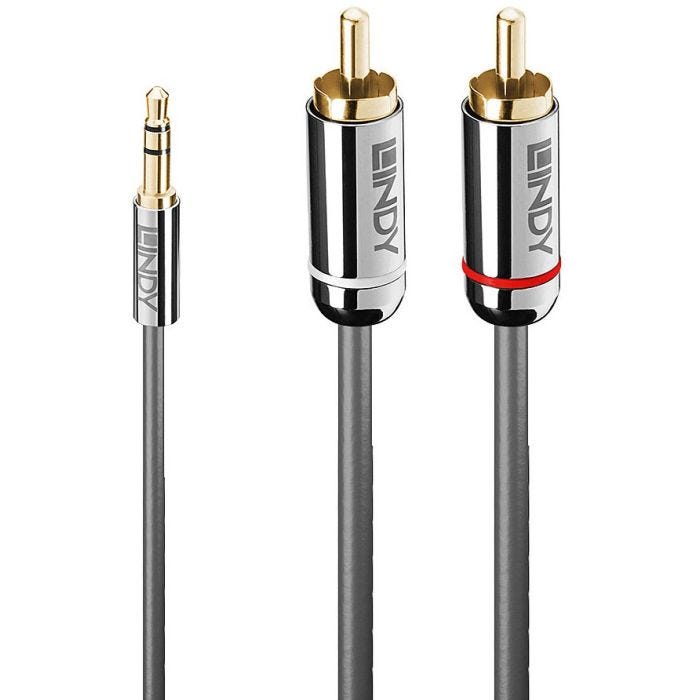 LINDY Cromo Line Audio Cable Stereo 3.5mm-RCA M-M 10m anthrazit