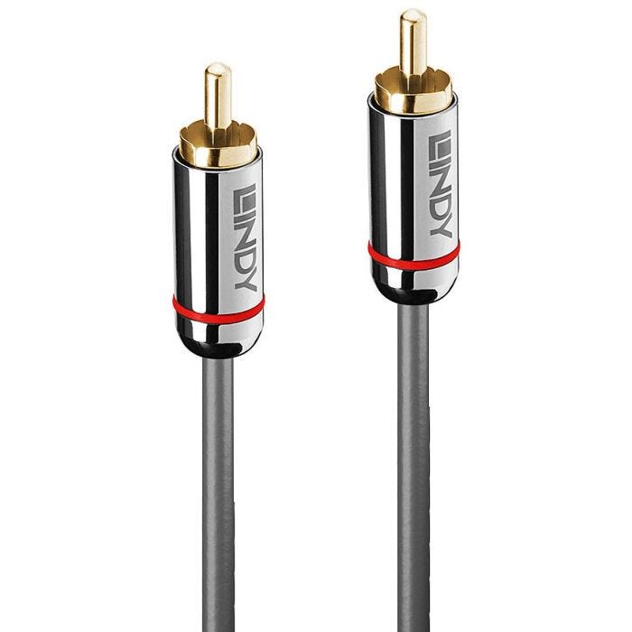 LINDY Cromo Line Audio Cable Digital Coaxial RCA-RCA M-M 0.5m anthrazit