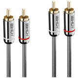 LINDY Cromo Line Audio Cable Stereo RCA-RCA M-M 2m anthrazit