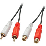 Lindy 35671 câble audio 2 m 2 x RCA Noir, Rouge, Blanc