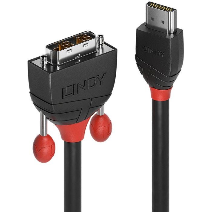 LINDY Câble HDMI vers DVI-D Black Line 2m