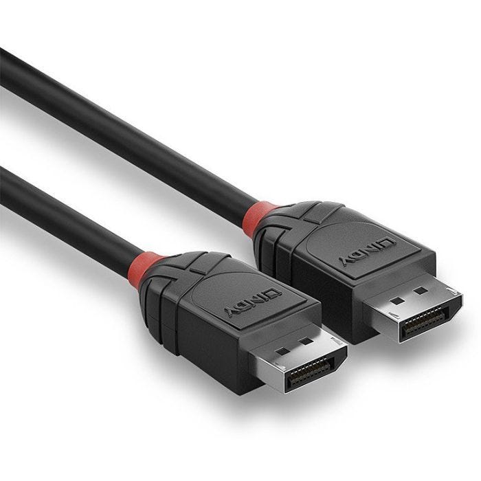 LINDY 0.5m DisplayPort 1.2 Cable Black Line