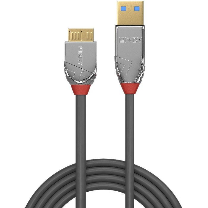 LINDY 2m USB 3.0 Type A/Micro-B Cable Cromo Line 5Gbit/s