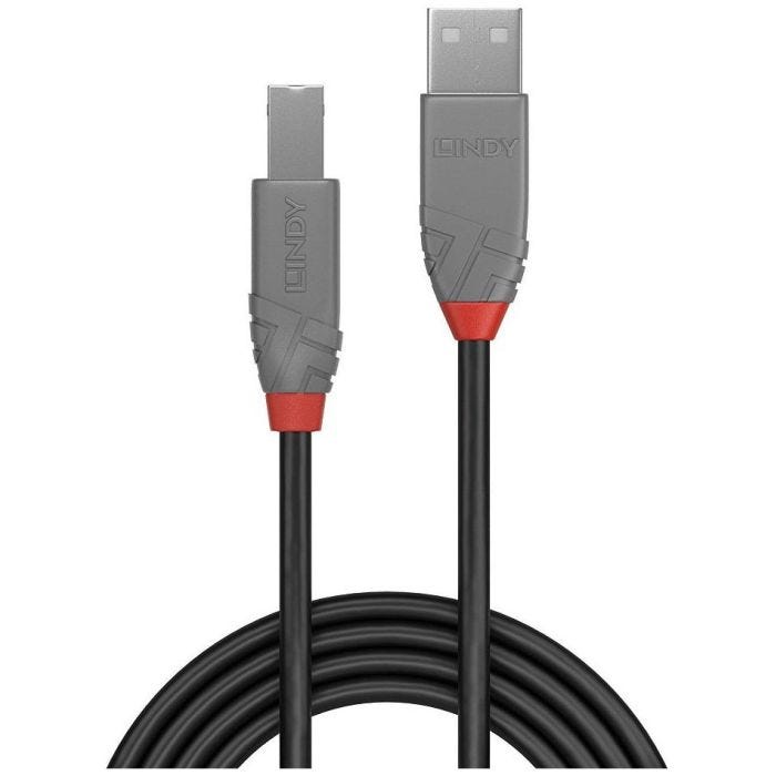 LINDY Câble USB 2.0 type A vers B Anthra Line 3m