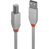 LINDY 5m USB 2.0 Type A to B Cable Anthra Line USB Type A Male to B Male cool grey