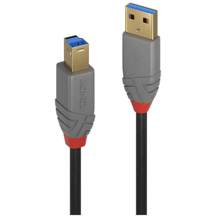 LINDY Câble USB 3.0 Type A vers B Anthra Line 5m