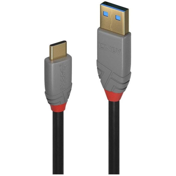 LINDY Câble USB 3.1 type C A 5A Anthra Line 1.5m