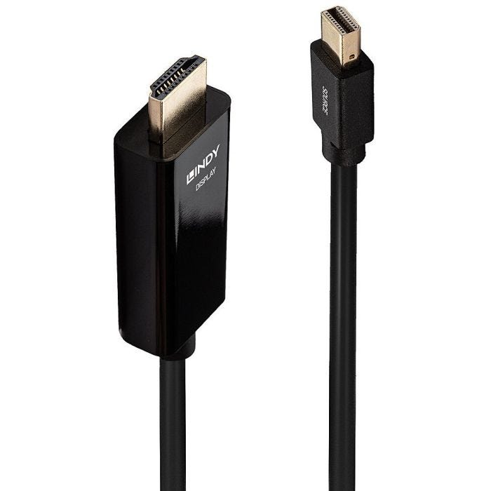LINDY Câble Mini DisplayPort vers HDMI 4K30 DP:passif 2m