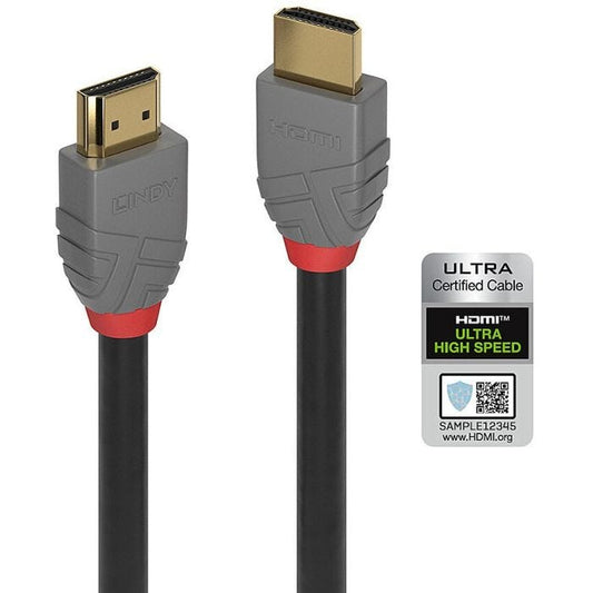 Lindy - Câble HDMI Ultra High Speed, Anthra Line, 2m