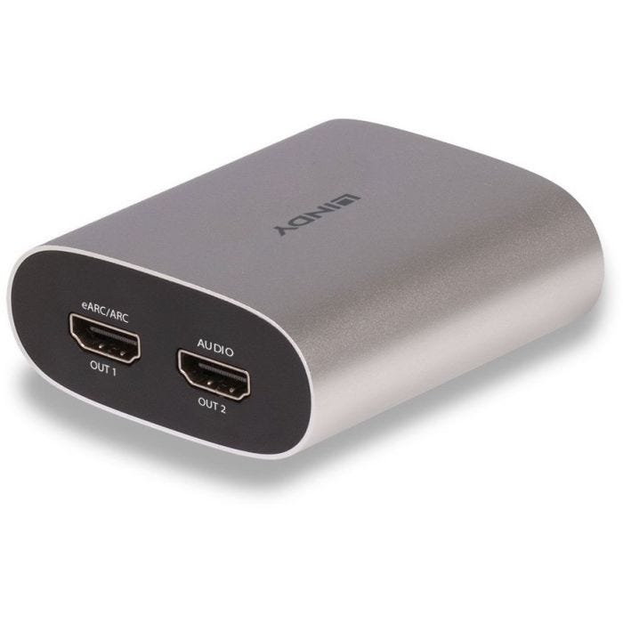 Lindy 38368 convertisseur audio Noir, Argent