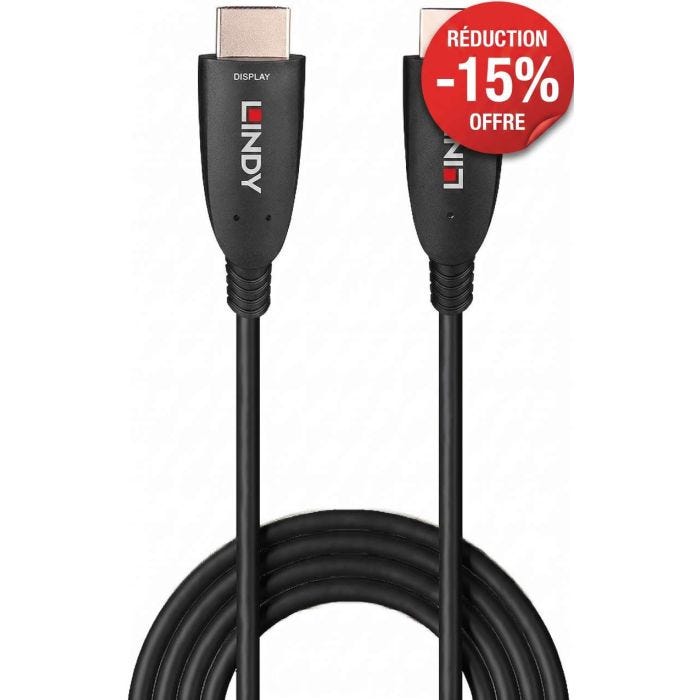 LINDY 50m Fibre Optic Hybrid HDMI 8K60 Cable