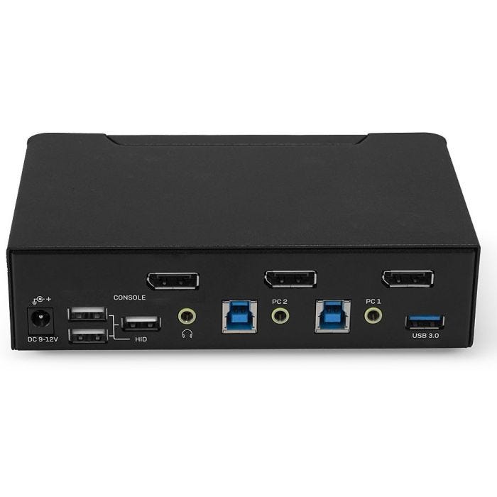 LINDY 2 Port KVM Switch DisplayPort 1.4 Switch between 2 DP equipped PCs from one keyboard mouse and monitor