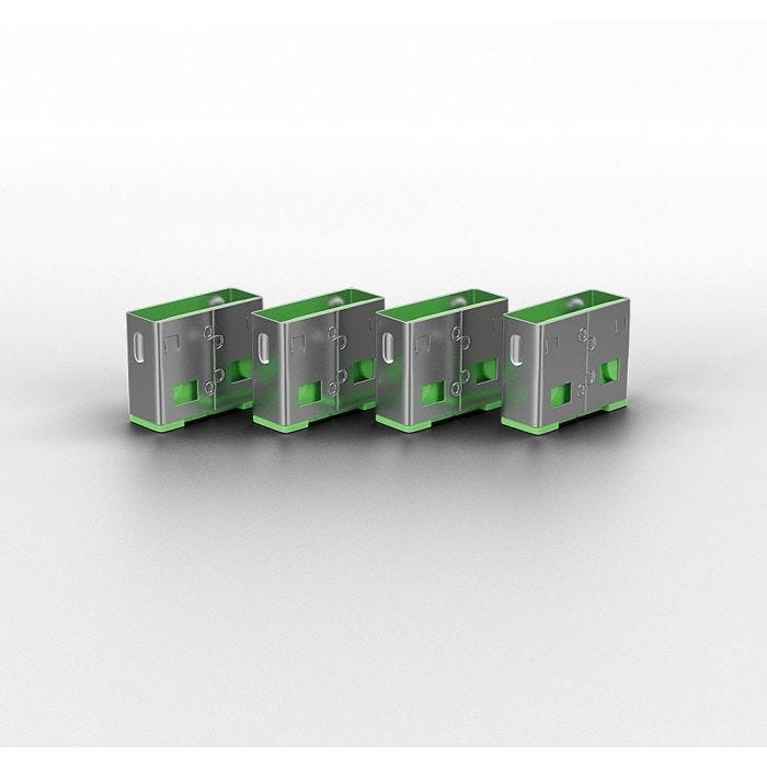 Lindy - Bloqueurs de port USB Type A (sans clé) - Pack de 10, Vert