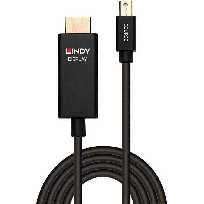LINDY 2m Active Mini DisplayPort to HDMI Adapter Cable with HDR