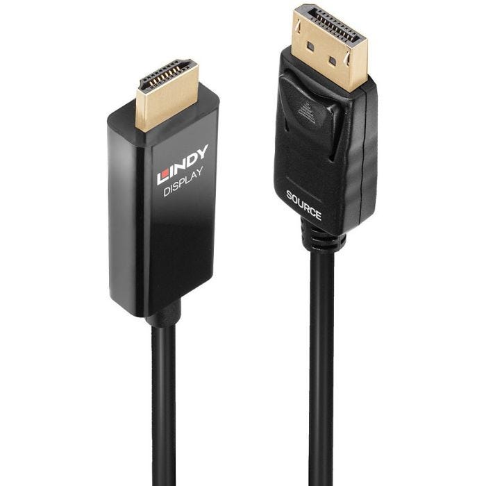 LINDY 2m Active DisplayPort to HDMI Adapter Cable with HDR