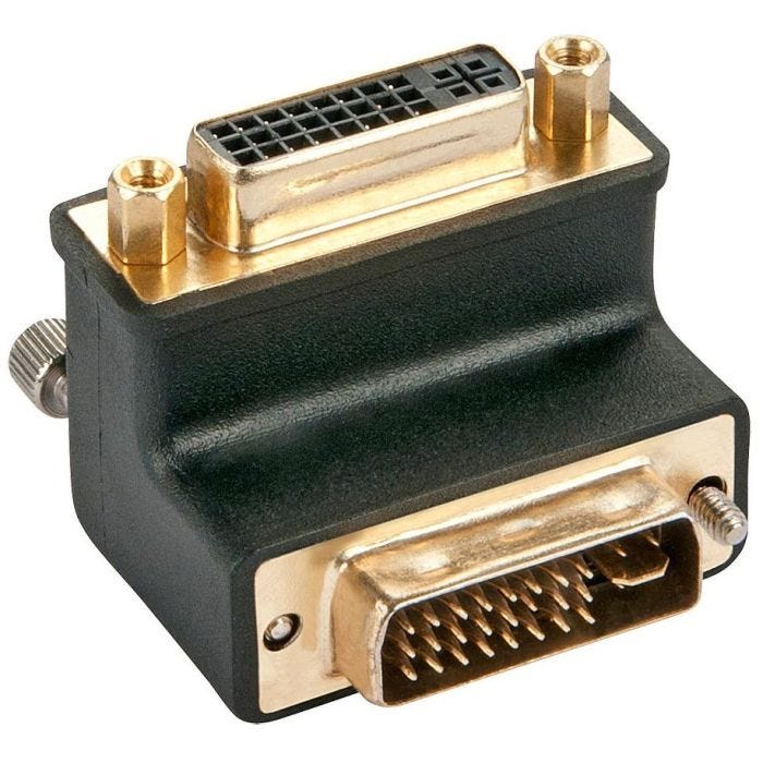 Lindy DVII Male to DVII Female 90Â° Adapter Down