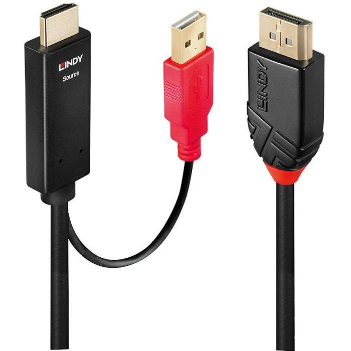 Lindy HDMI Cable to DisplayPort 1m