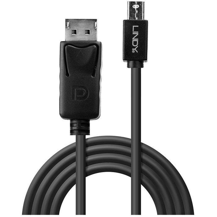 LINDY Mini DP to DP Cable black 3m MiniDisplayPort to DisplayPort
