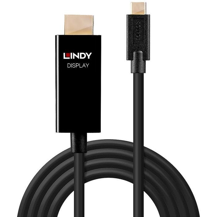 LINDY 1m USB Type C to HDMI 4K60 Adapter Cable with HDR