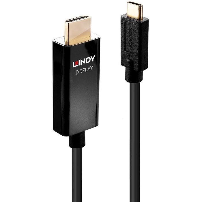 LINDY 1m USB Type C to HDMI 4K60 Adapter Cable with HDR