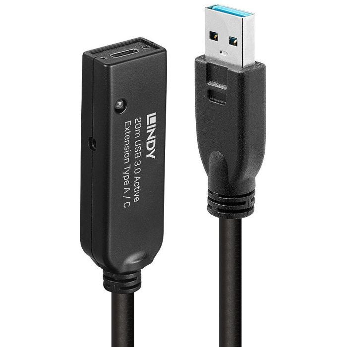 LINDY 10m USB 3.0 Active Extension Type A to C