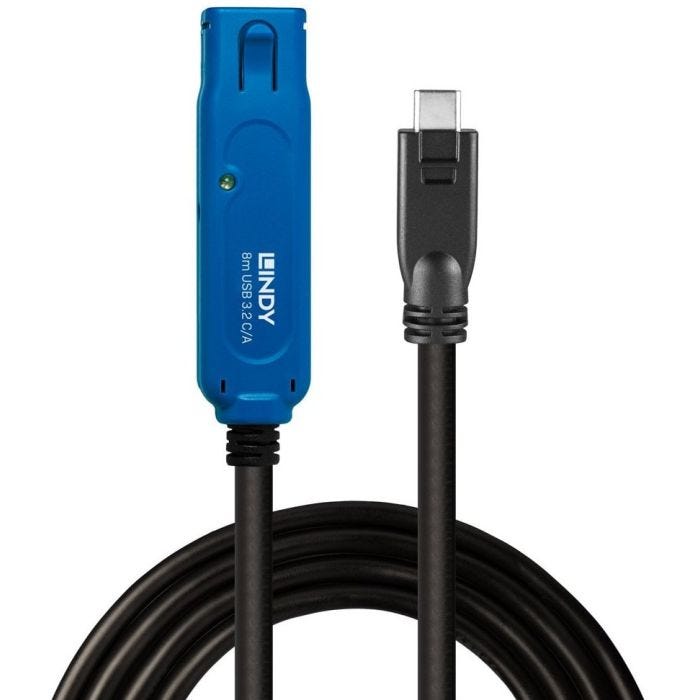 LINDY 8m USB 3.2 Gen 1 C/A Active Extension Pro