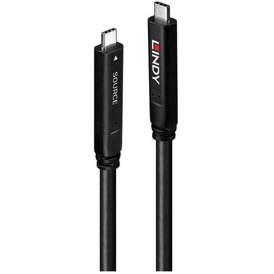 Lindy 43393 câble USB 8 m USB 3.2 Gen 1 (3.1 Gen 1) USB C Noir