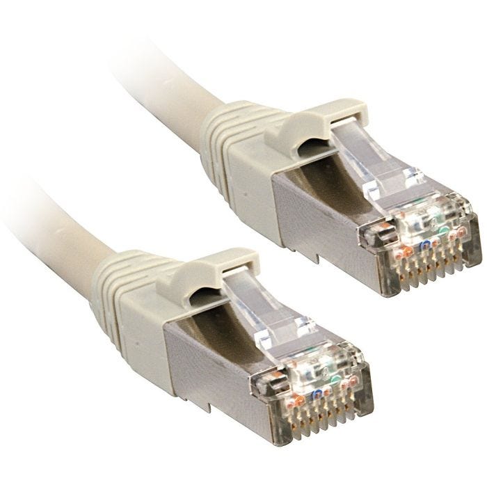 LINDY Cat.6 STP Cable grey 0.3m easy shielded
