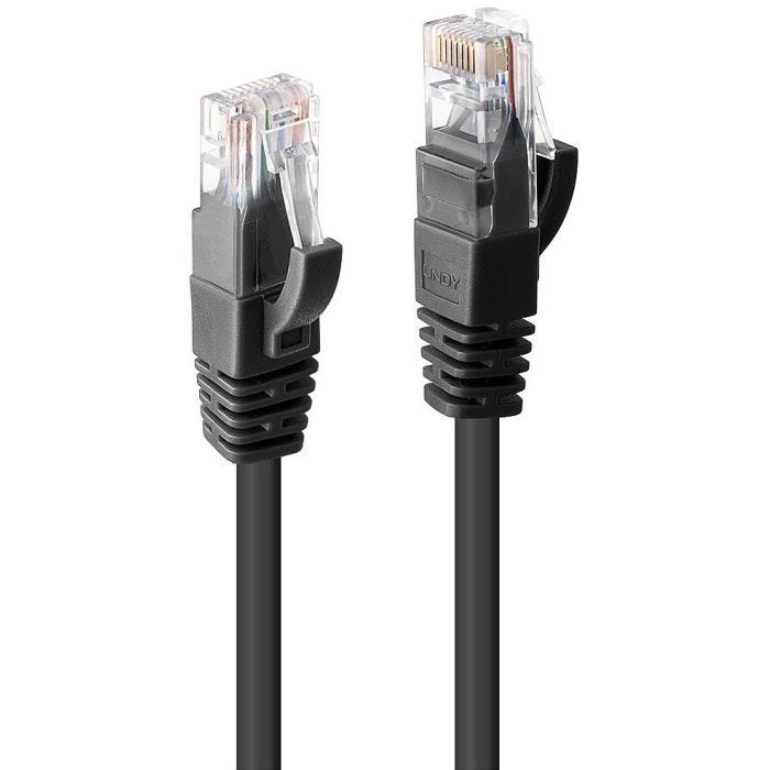 LINDY Cat.6 UTP Cable Black 1m