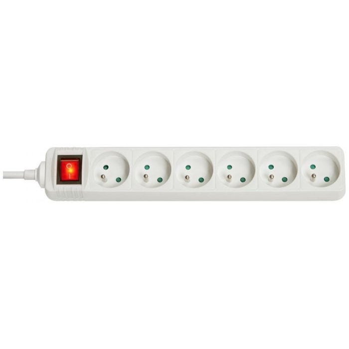 LINDY 6 way Mains Gang Socket with switch FR France