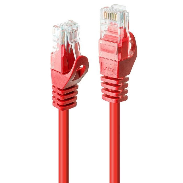 LINDY Basic Cat.6 U/UTP Cable Red 1m