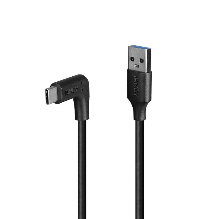 LINDY 1m USB 3.2 Type A to C Cable 90 Right Angle