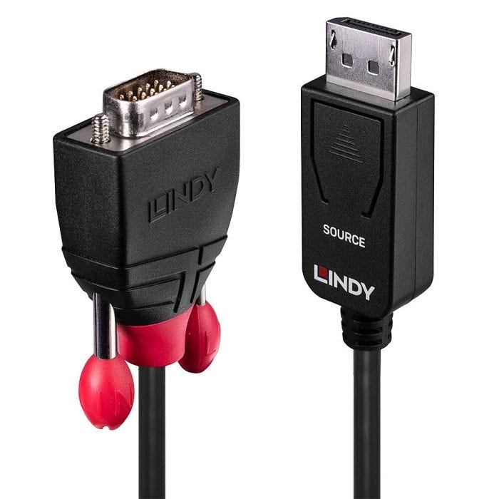 LINDY DisplayPort/VGA converter cable 2m DisplayPort Male to VGA Male DP passive