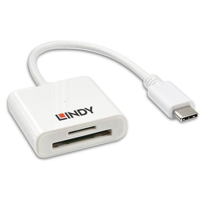 LINDY USB 3.1 Type C SD/microSD Card Reader
