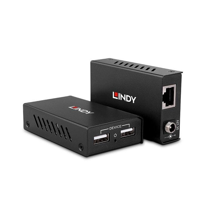 LINDY 100m 2 Port USB 2.0 Cat. 6 Extender
