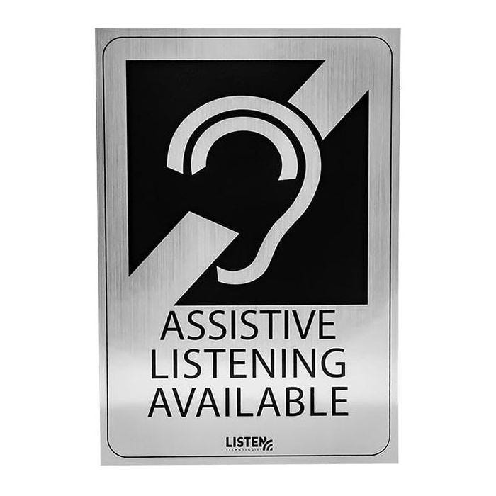 Listen Assistive Listening Notification Signage