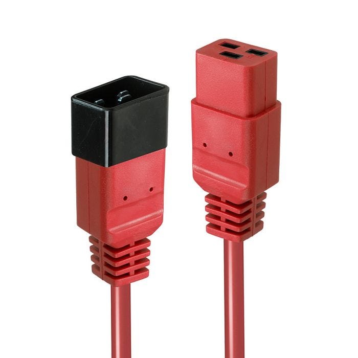 LINDY 3m IEC C19 to IEC C20 extension Red