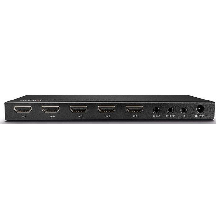 LINDY 4 Port HDMI 2.0 18G Switch with Audio