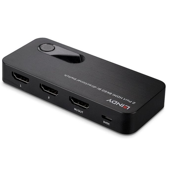 LINDY 2 Port HDMI 8K60 Bi-Directional Switch