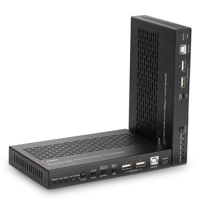 LINDY 100m Cat.6A HDMI 4K60 HDBaseT 3.0 KVM Extender
