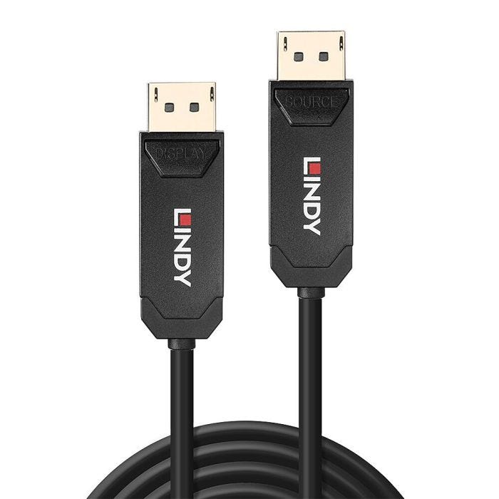 LINDY 30m Fibre Optic Hybrid DP 2.0 UHBR10 Cable